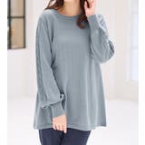 カシミヤタッチ袖ケーブルニットチュニック | alotta | 詳細画像16 