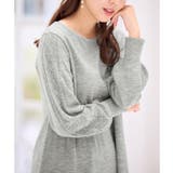 カシミヤタッチ袖ケーブルニットチュニック | alotta | 詳細画像24 