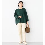 なめらかポンチ異素材切替フレアートップス | Viola e Viola | 詳細画像13 