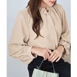 袖2WAYビジュー釦衿タックブラウス | alotta | 詳細画像9