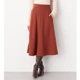 テラコッタ | 裏ファーフレアーミモレ丈スカート | Viola e Viola