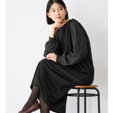 ブラックストライプ | なめらかポンチ袖切替ドッキングワンピ | Viola e Viola