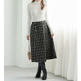 高見えツイードチェックフレアースカート | alotta | 詳細画像9 