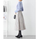 高見えツイードチェックフレアースカート | alotta | 詳細画像17 