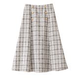 高見えツイードチェックフレアースカート | alotta | 詳細画像22 