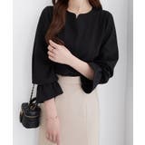 【裏起毛】キャンディースリーブハートネックブラウス | alotta | 詳細画像1 