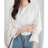 【裏起毛】キャンディースリーブハートネックブラウス | alotta | 詳細画像16 