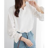 【裏起毛】キャンディースリーブハートネックブラウス | alotta | 詳細画像17 