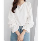 【裏起毛】キャンディースリーブハートネックブラウス | alotta | 詳細画像18 