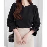 【裏起毛】キャンディースリーブハートネックブラウス | alotta | 詳細画像4 