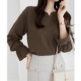 【裏起毛】キャンディースリーブハートネックブラウス | alotta | 詳細画像36 