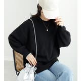 ブラック | 洗えるもちもちゆるニットプルオーバー | Viola e Viola