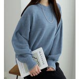 スモーキーブルー | 洗えるもちもちゆるニットプルオーバー | Viola e Viola