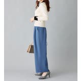 もっちりタッチ衿付フェザー切替配色ニット | alotta | 詳細画像17 