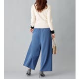 もっちりタッチ衿付フェザー切替配色ニット | alotta | 詳細画像18 