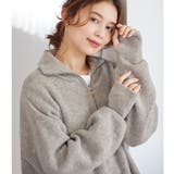 グレージュ | 洗えるもちもちハーフジップニット | Viola e Viola