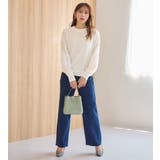 カシミヤタッチふんわり袖レースニット | alotta | 詳細画像17 