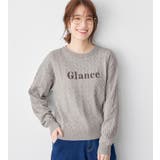 グレー | 洗えるもちもちロゴ刺しゅうケーブルニット | Viola e Viola