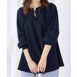 ネイビー | フワぽかエンボス裏起毛チュニック | alotta