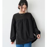 アゼ編み風裏起毛異素材切替プルオーバー | Viola e Viola | 詳細画像1