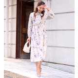 ニュアンス柄ボウタイ付ワンピース     | alotta | 詳細画像8 