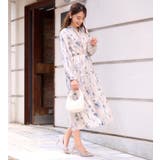 ニュアンス柄ボウタイ付ワンピース     | alotta | 詳細画像9 