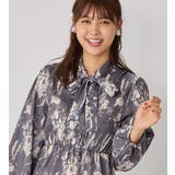 ニュアンス柄ボウタイ付ワンピース     | alotta | 詳細画像12 