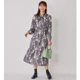 ニュアンス柄ボウタイ付ワンピース     | alotta | 詳細画像13 