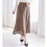 モカ | 配色パイピングレーススカート       | alotta