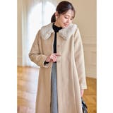 美人シルエットファー付ノーカラーコート | alotta | 詳細画像19 