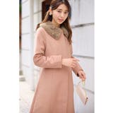美人シルエットファー付ノーカラーコート[品番：ATTW0007500