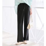 ブラック | らくキレイストレッチワイドパンツ     | Viola e Viola