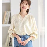 アイボリ-ハナガラ | キャンディースリーブチュニックブラウス | alotta