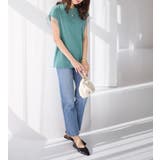 袖チュールデザイン綿混Ｔシャツ | alotta | 詳細画像9 