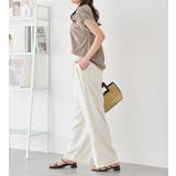 袖チュールデザイン綿混Ｔシャツ | alotta | 詳細画像15 