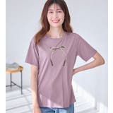 大人かわいいプリント綿混Ｔシャツ | alotta | 詳細画像10 