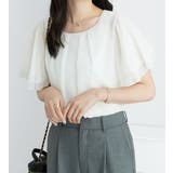 インナー付きフリル袖シフォンタックブラウス | alotta | 詳細画像8