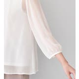 アクセ付シフォンタックブラウス７分袖 | alotta | 詳細画像20 