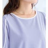 配色デザインチューリップ袖Ｔシャツブラウス | alotta | 詳細画像9 