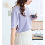 配色デザインチューリップ袖Ｔシャツブラウス | alotta | 詳細画像6 