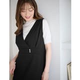 カシュクールデザインジャンパースカート | alotta | 詳細画像8 