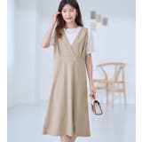 グレージュ | カシュクールデザインジャンパースカート | alotta