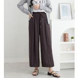 チャコール | ひんやりサテンパンツ | Viola e Viola