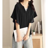 【接触冷感】さらさらＥＡＳＹフレアスリーブブラウス | Viola e Viola | 詳細画像18 