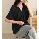 ブラック | 【接触冷感】さらさらＥＡＳＹフレアスリーブブラウス | Viola e Viola