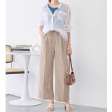 麻調素材ウエストリボンワイドパンツ | alotta | 詳細画像13 