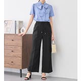 麻調素材ウエストリボンワイドパンツ | alotta | 詳細画像21 