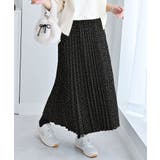 ブラックドット | プリントプリーツスカート | alotta