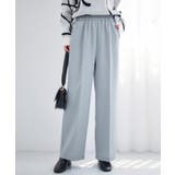 ライトブルー | ウエストシャーリングとろみワイドパンツ | alotta