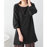 ブラック | 細見え切替Ａラインチュニック | Viola e Viola